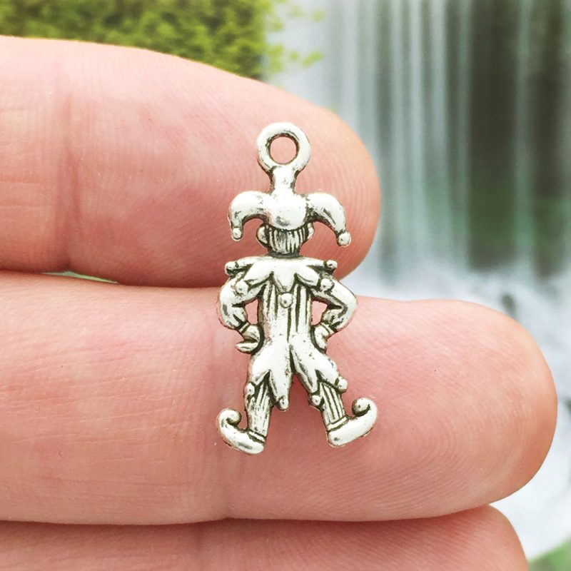 BULK 30 Silver Jester Charms Wholesale by TIJC SP1322B - Image 3