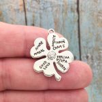 four leaf clover charms for jewelry making