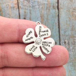 four leaf clover charms for jewelry making