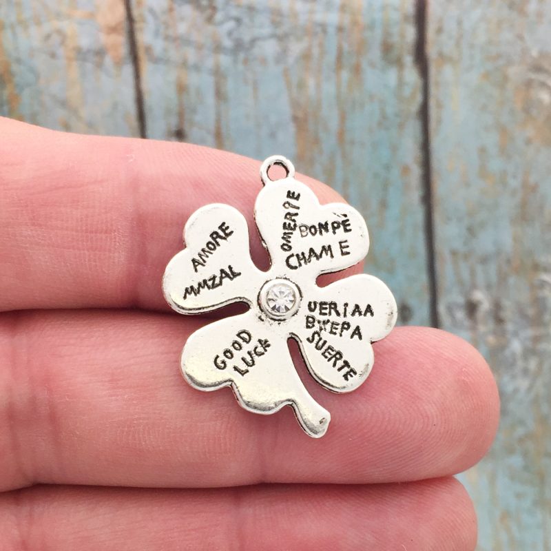 four leaf clover charms for jewelry making