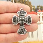 Filigree Cross Charm Pendant