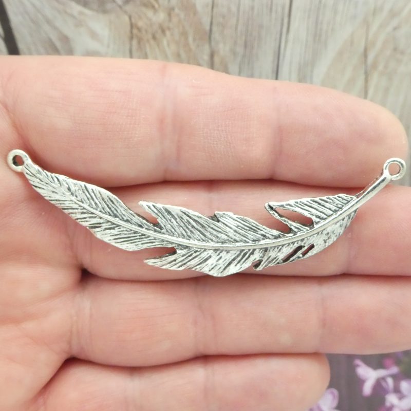 feather connector charm