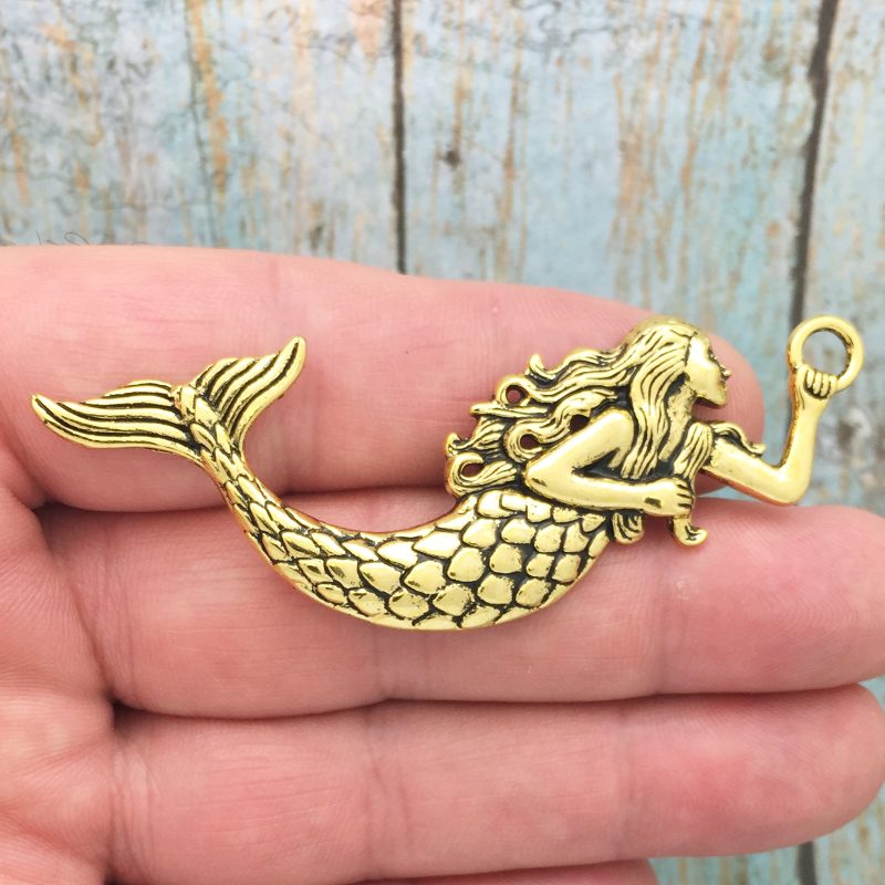 Gold Mermaid Pendant