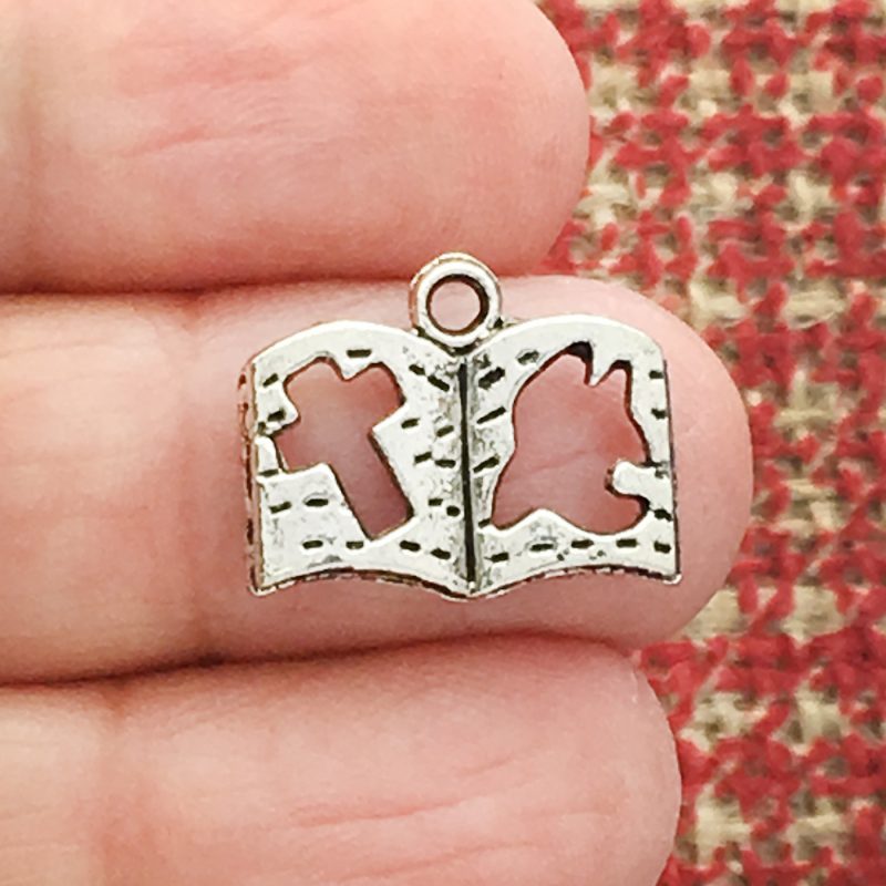 10 Bible Charm Silver by TIJC SP1368