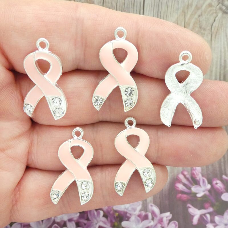 cancer ribbon charms bulk
