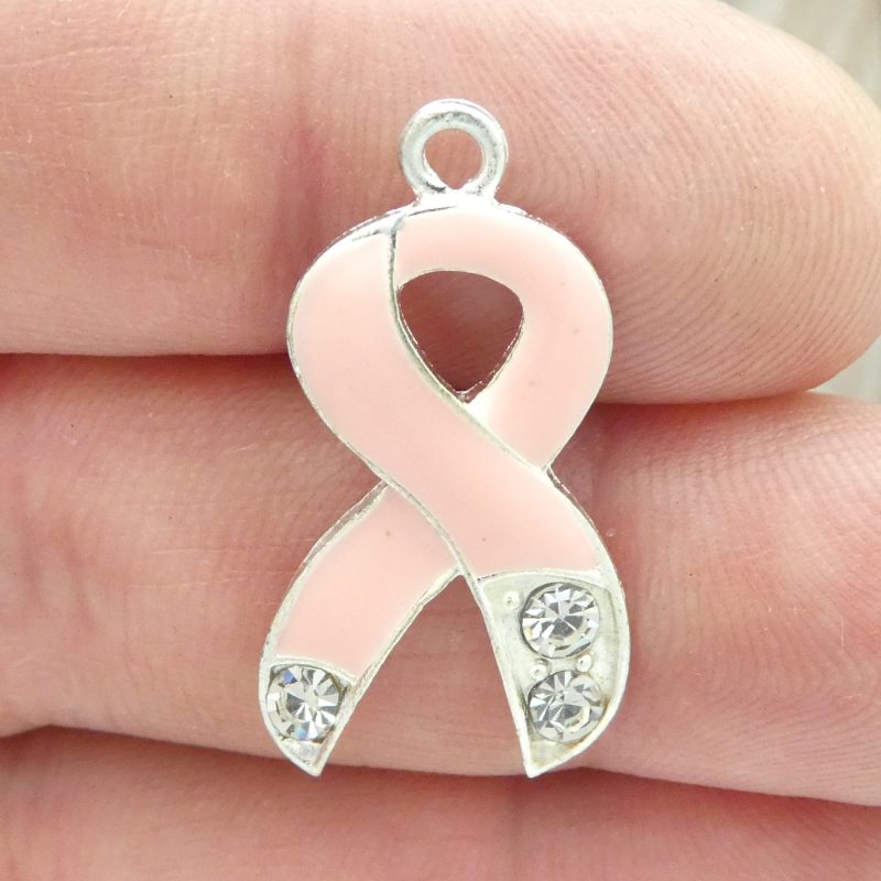 pink breast cancer charms