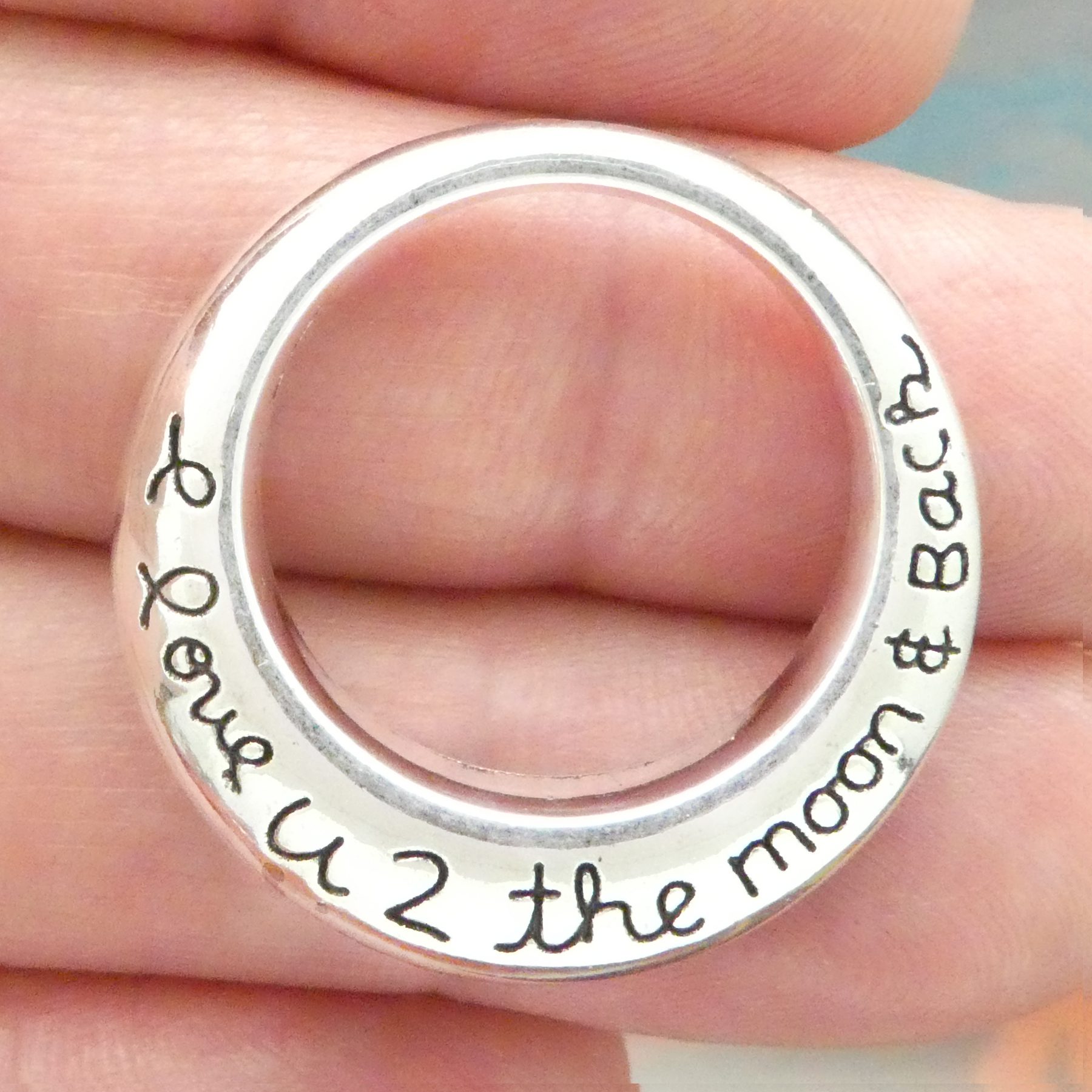I love you to the moon and back charm