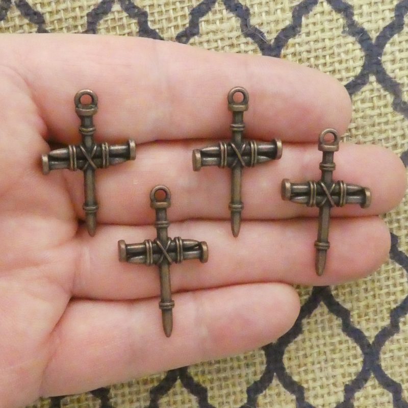 Nail Cross Charms Bulk