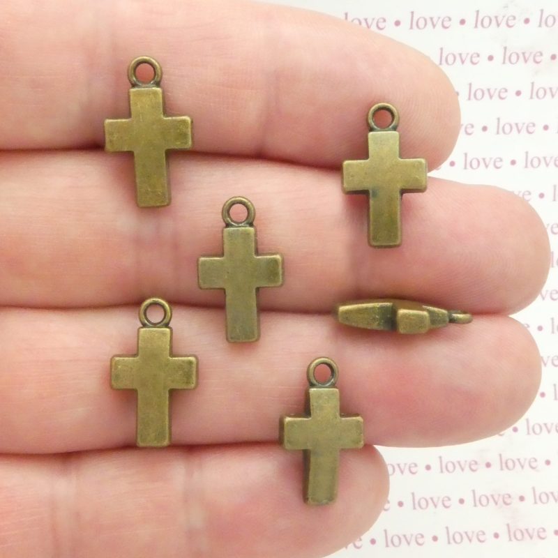 simple cross charms bulk