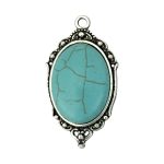 silver turquoise pendant