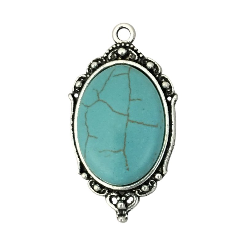 silver turquoise pendant