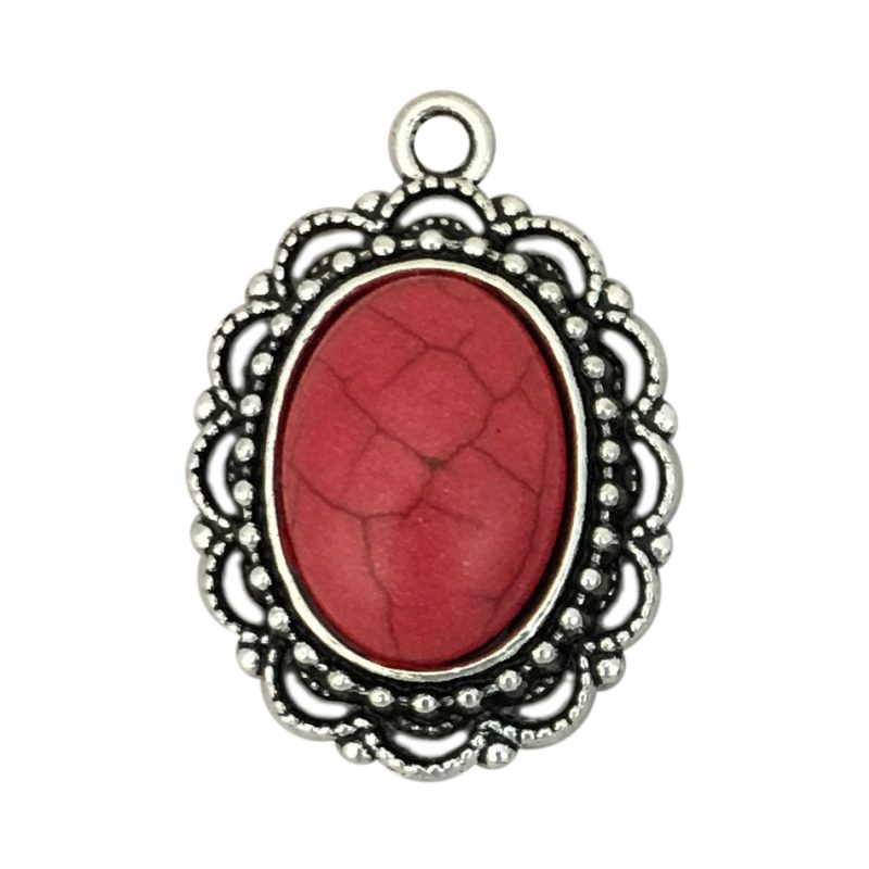 red stone pendant