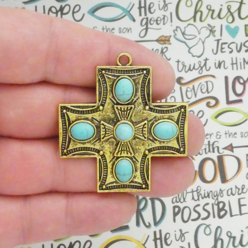 Turquoise Cross Pendant