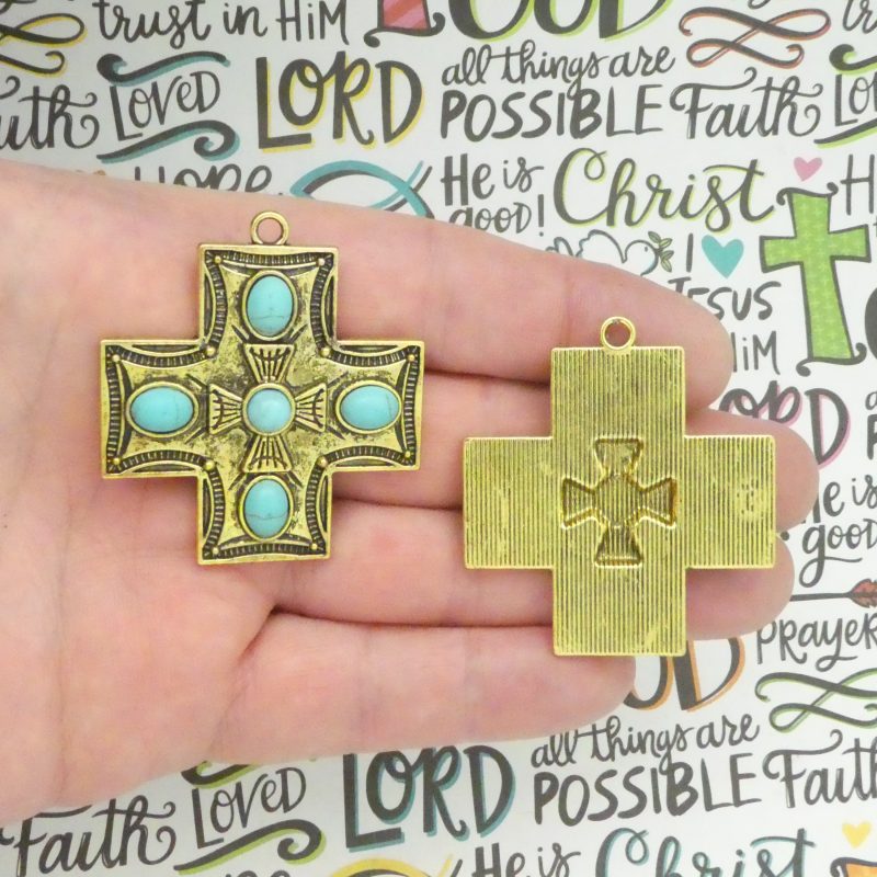 Turquoise Cross Pendants Wholesale