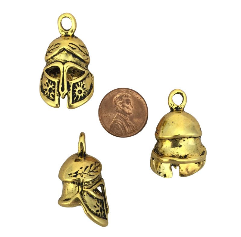 Gold Spartan Helmet Charm