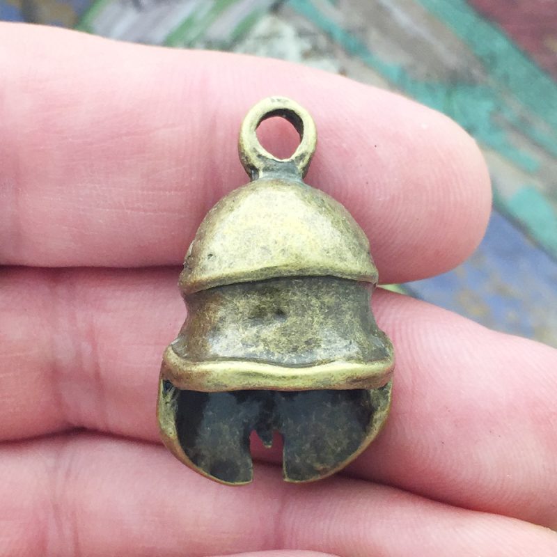 1 Spartan Helmet Charm Trojan Pendant by TIJC SP1445 - Image 3