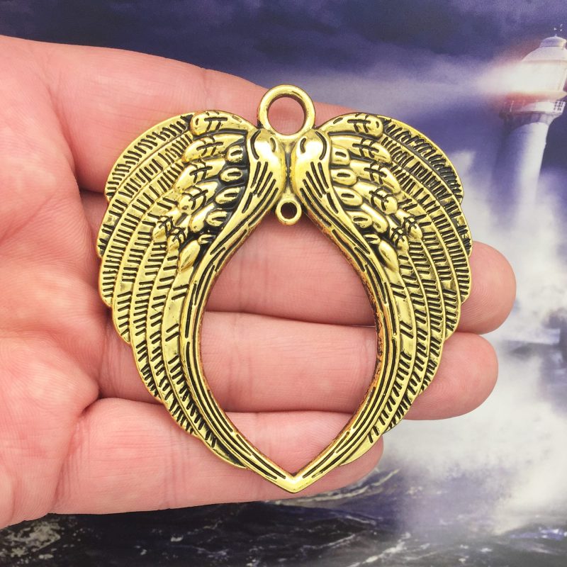 gold angel wings pendants bulk