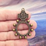 BULK 6 St Michael Guardian Angel Rosary Ring Bronze by TIJC SP1454B