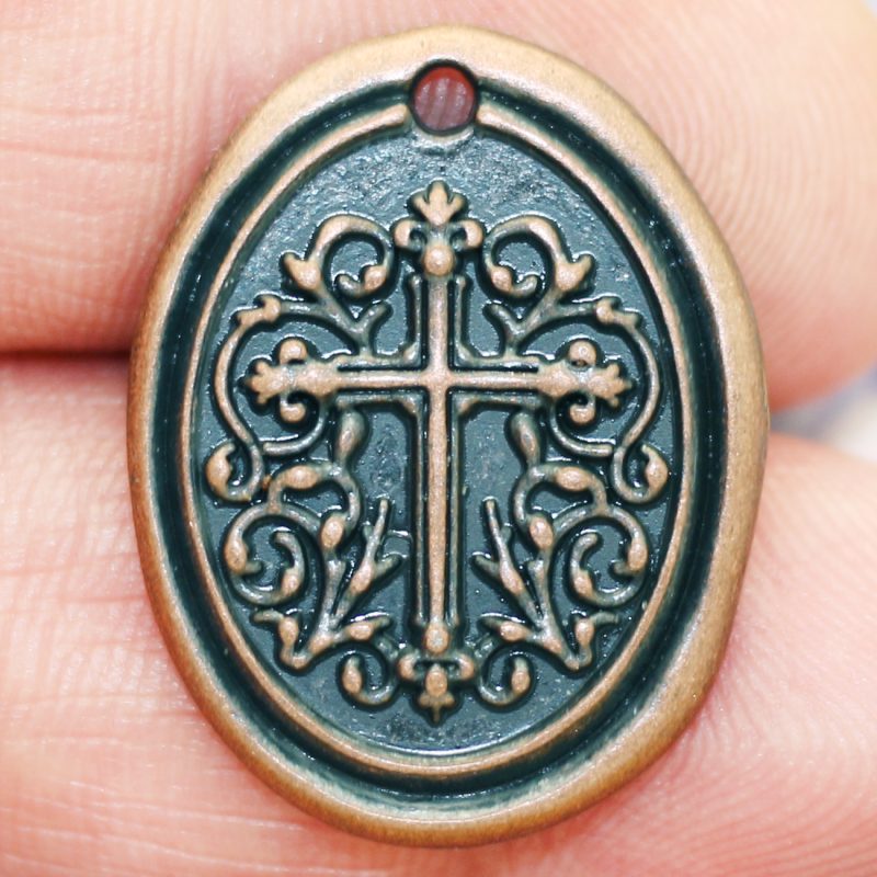 copper cross charm