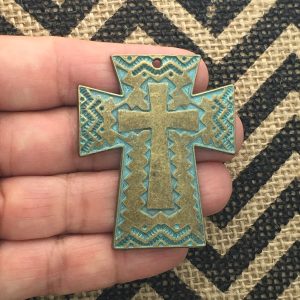 2 Gold Cross Pendant by TIJC SP1475