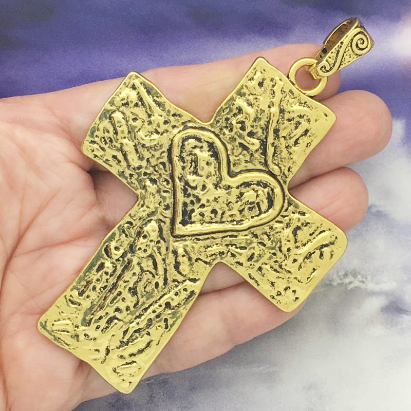 Hammered Cross Pendant