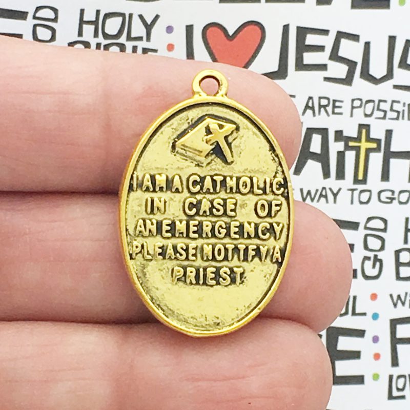I Am a Catholic Please Call a Priest Medal
