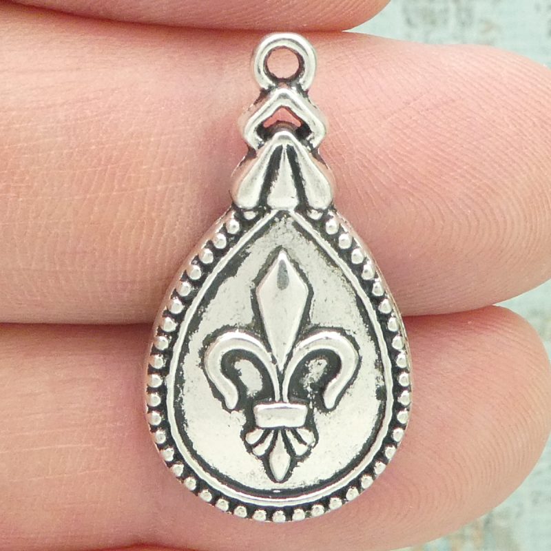 fleur de lis pendants for jewelry making