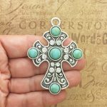 turquoise cross pendants for jewelry making