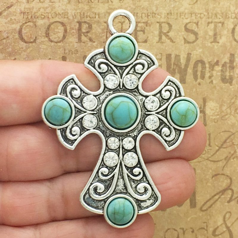 turquoise cross pendants wholesale
