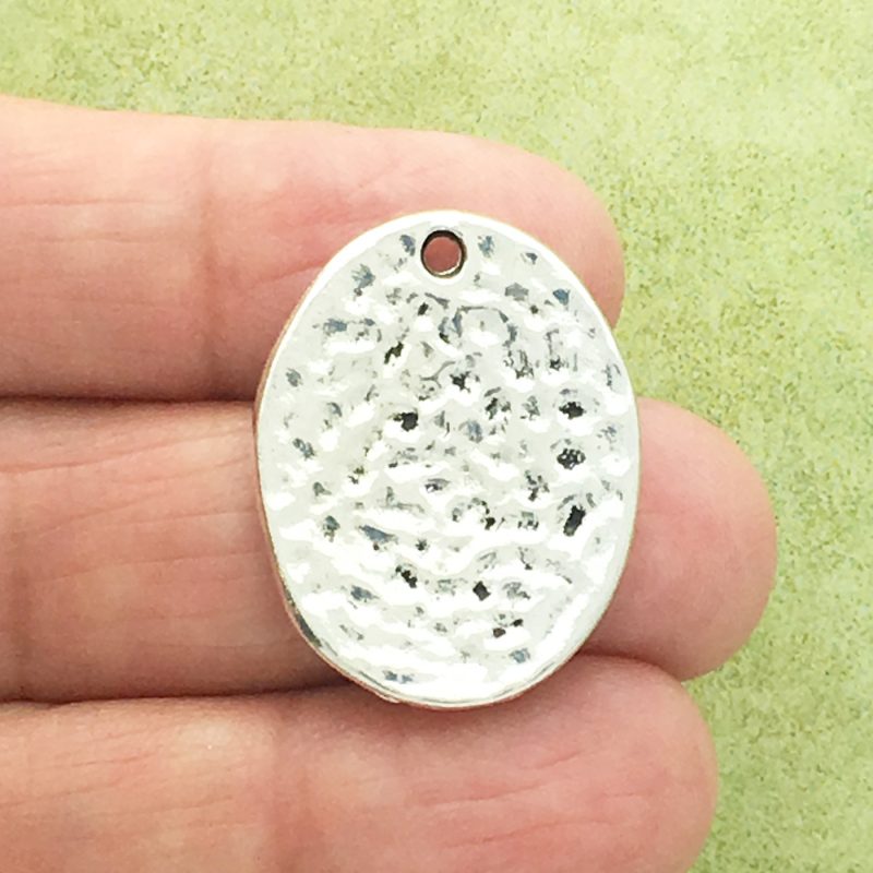 BULK 16 Silver Cross Charm Pendant by TIJC SP1521B - Image 2