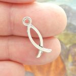 Christian fish symbol charm