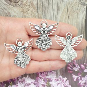 filigree angel pendants bulk