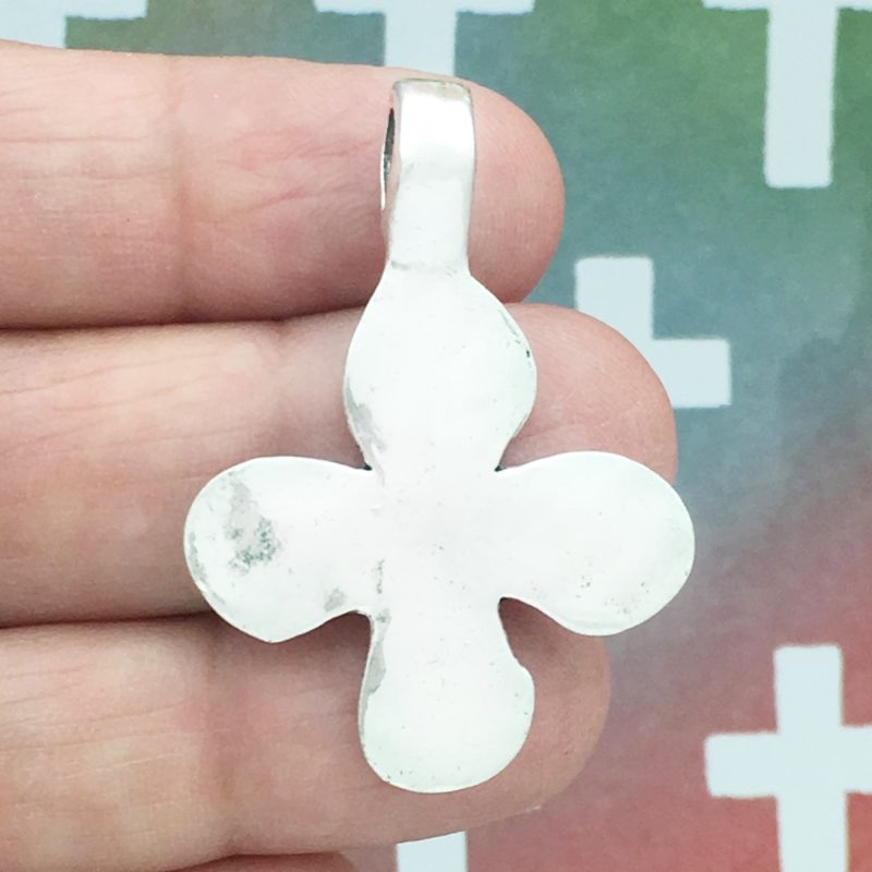 Silver Hammered Cross Pendant