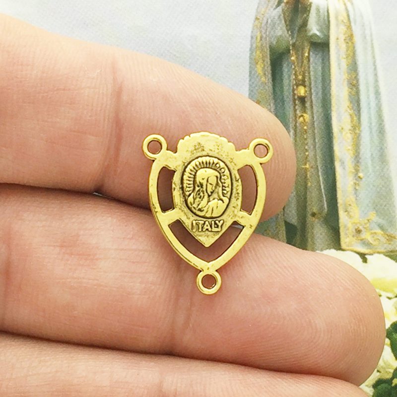 BULK 20 Sacred Heart of Jesus Gold Rosary Centerpieces by TIJC SP1532B - Image 3