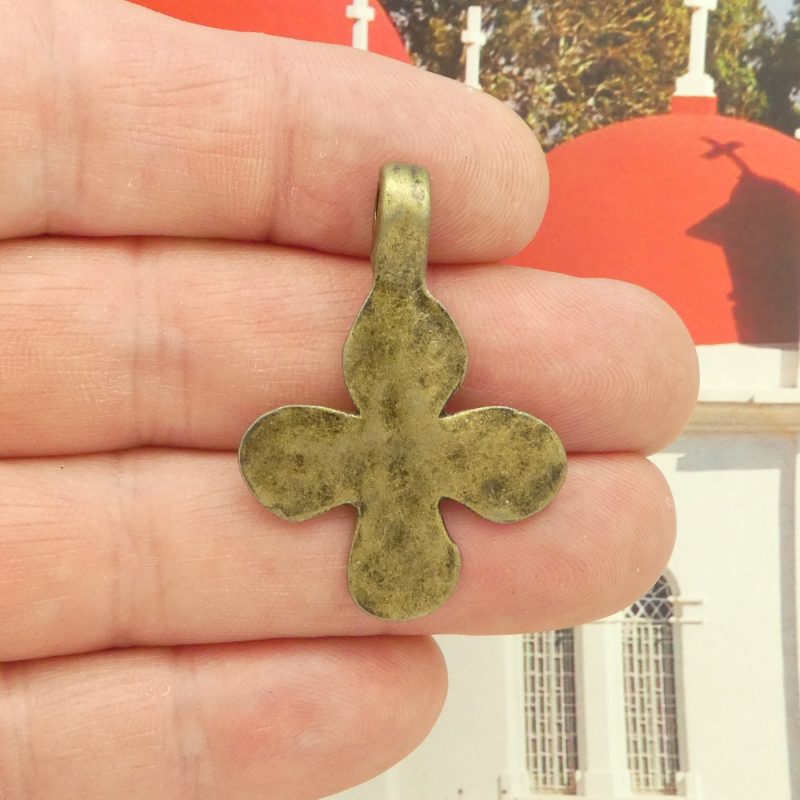 Hammered Cross Charm
