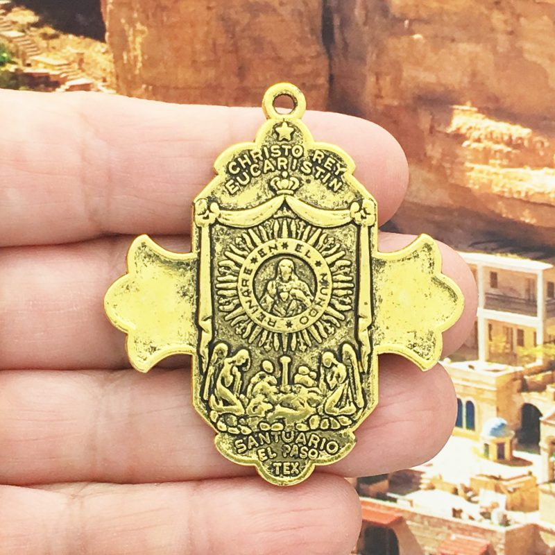 2 Spanish St Michael Charm Pendant Gold by TIJC SP1538 - Image 2