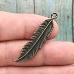 copper feather pendants for jewelry making