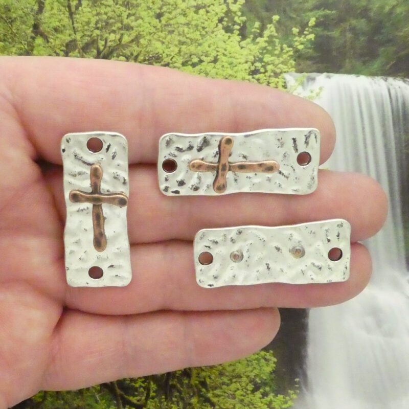 hammered cross charms bulk