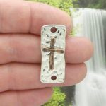 hammered cross charms wholesale