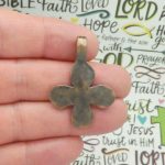 Hammered Cross Charm