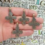 Hammered Cross Charms Bulk