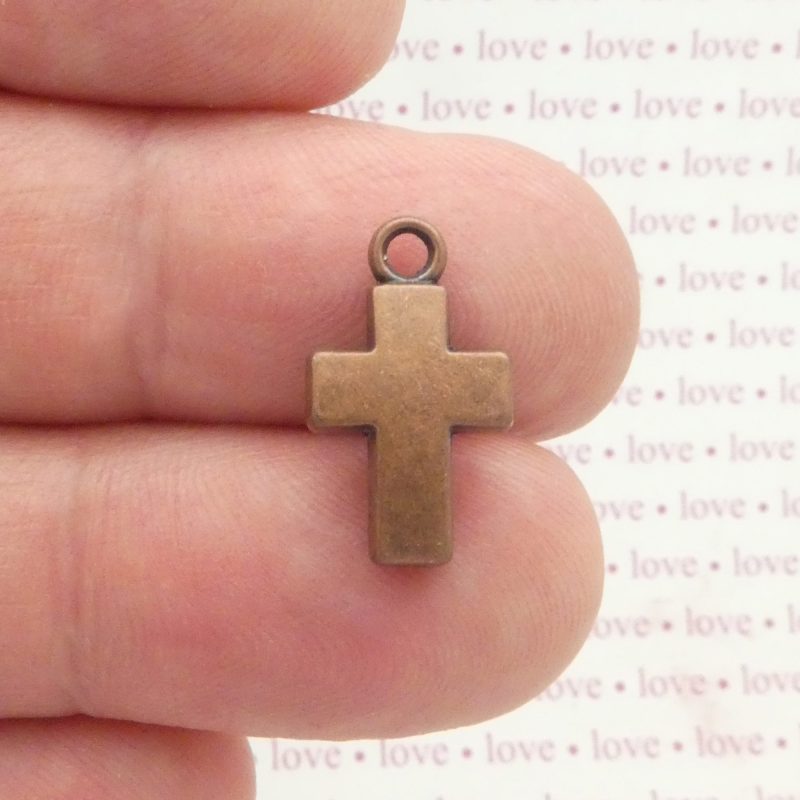 Copper Cross Charms for Jewelry Making