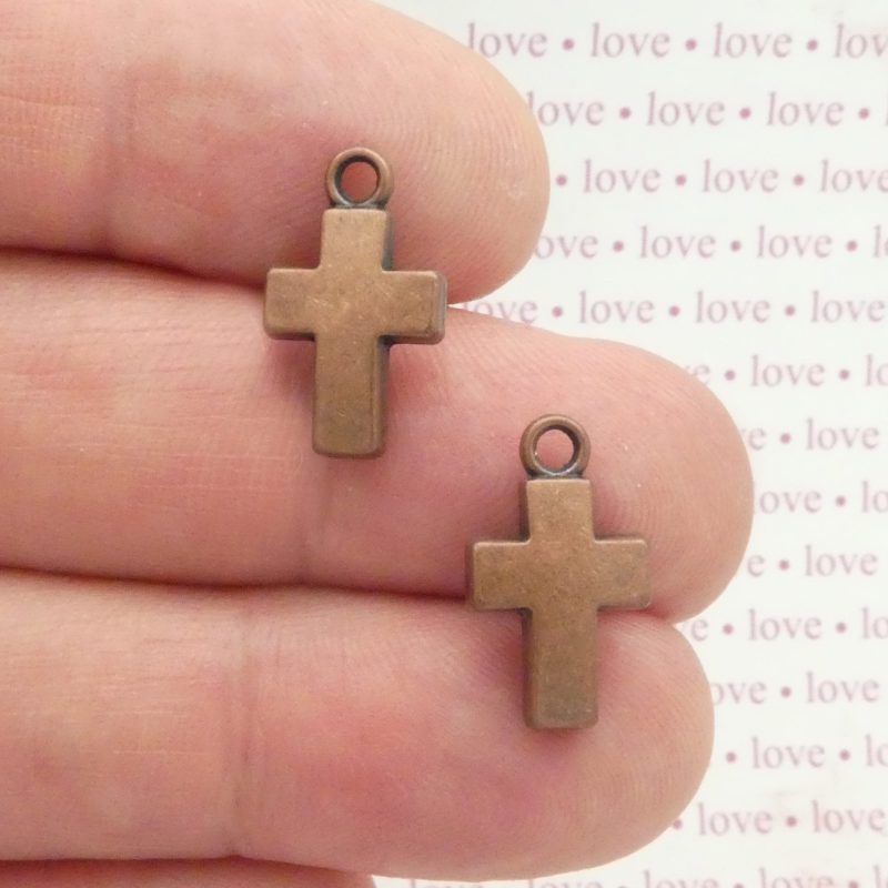 Copper Cross Charms Wholesale