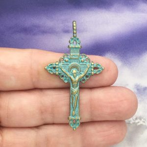 antique gold crucifix pendants wholesale