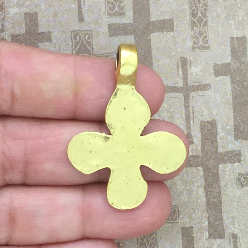 hammered cross charms bulk