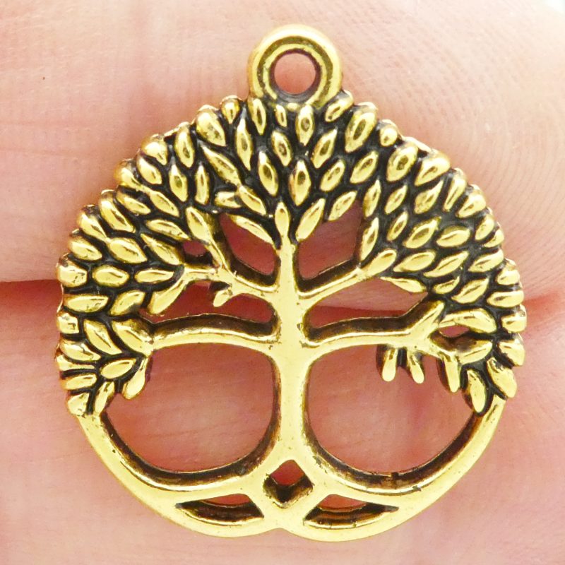 gold tree charm