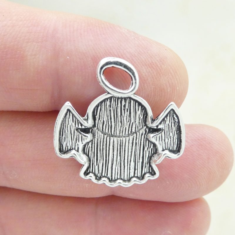 BULK 20 Silver Friends Angel Charm by TIJC SP1601B - Image 4