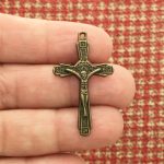 bronze crucifix pendant