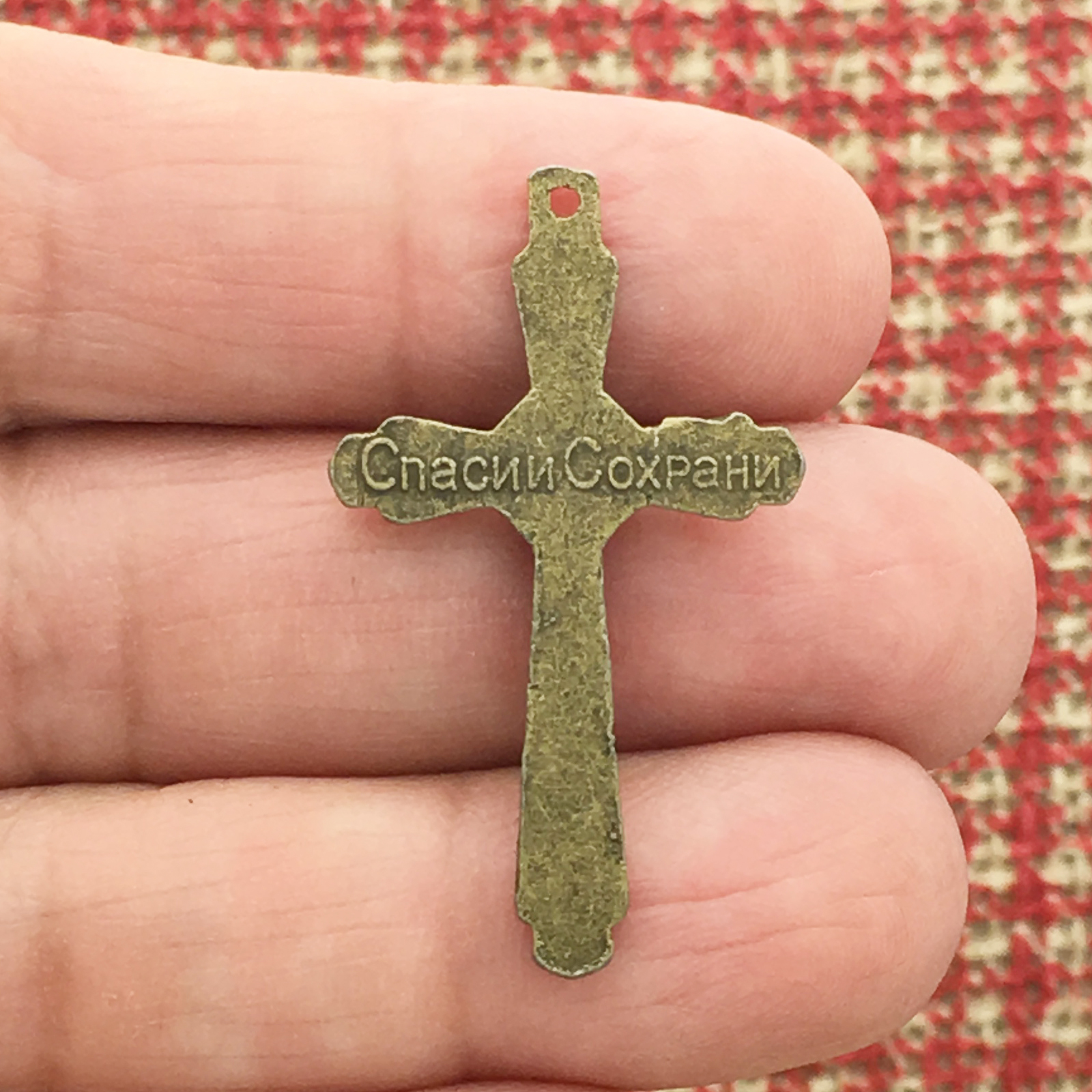 BULK 15 Crucifix Cross Charm Pendant Bronze by TIJC SP1608B - Image 2