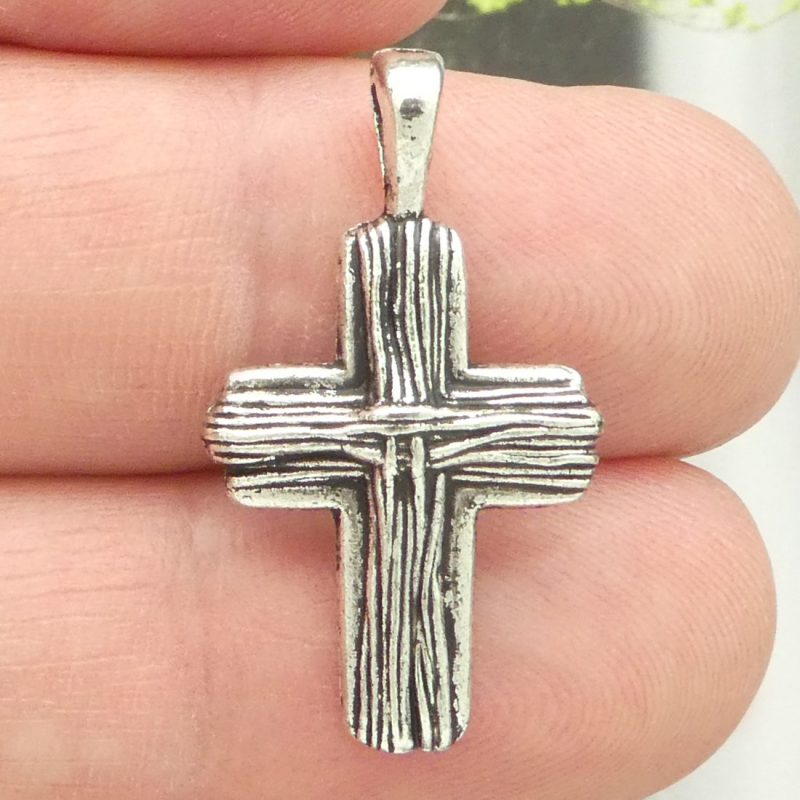 Silver Cross Charms for Jewelry Making